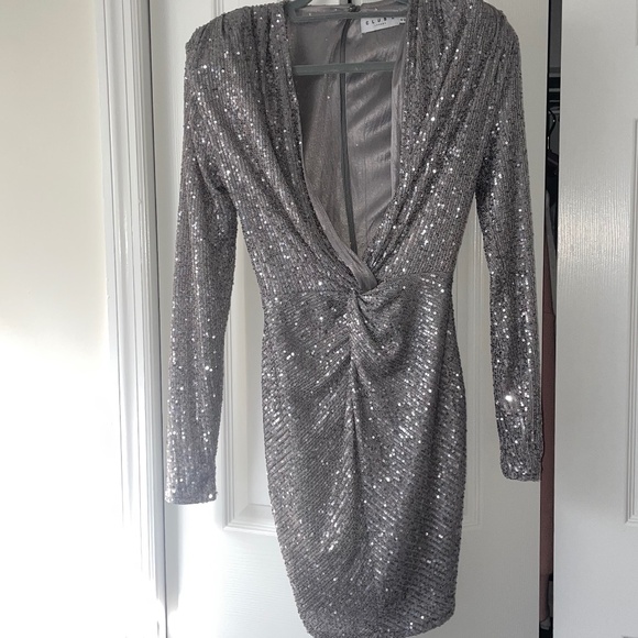 C L U B L London silver sequin bodycon dress - Picture 1 of 3